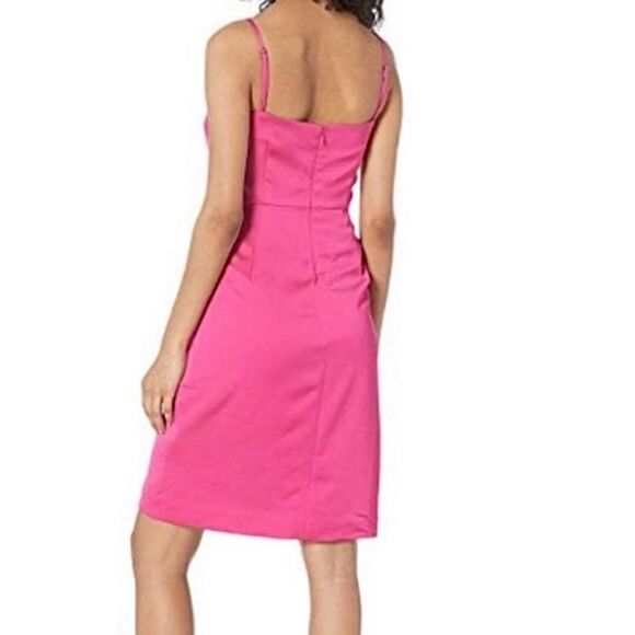 J. Crew Pink Satin Dress Fold Over Sleeveless Maxi Size 8 🔥 - Picture 3 of 12